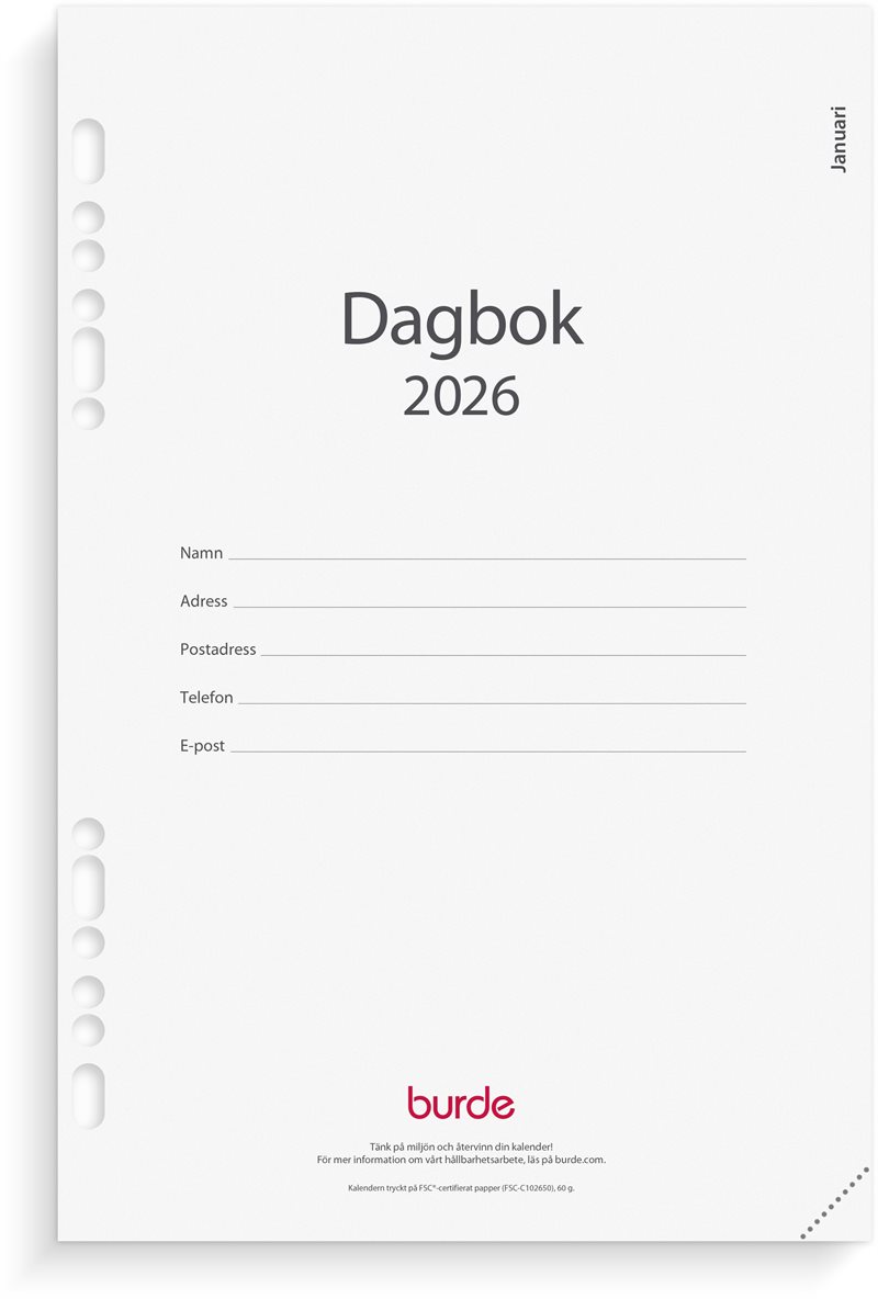 Kalender 2026 Business kalendersats Dagbok
