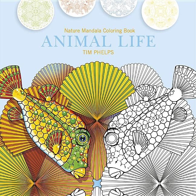 Animal life - nature mandala coloring book