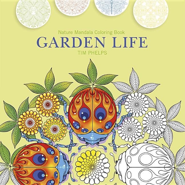 Garden life - nature mandala coloring book