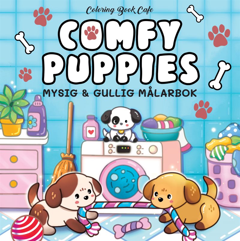 Comfy Puppies : Mysig och gullig Cozy Coloring målarbok från Coloring Book Cafe