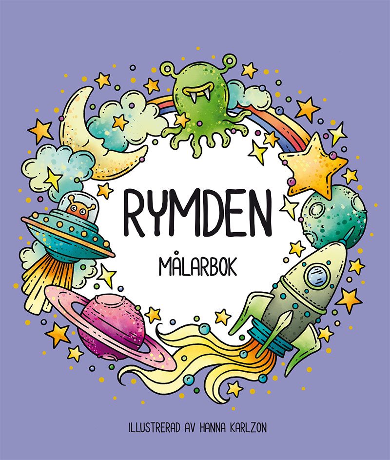 Rymden - målarbok