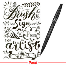 Penselpenna PENTEL Sign Pen Artist brun