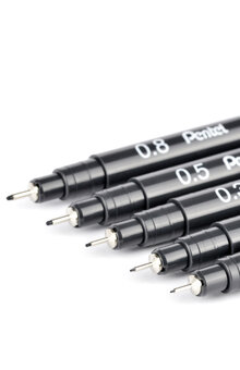 Fineliner PENTEL Pointliner 0,5mm svart