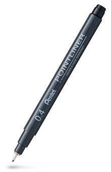 Fineliner PENTEL Pointliner 0,4mm svart