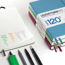 Anteckningsbok Leuchtturm1917 A5 120g Prickad Port Red