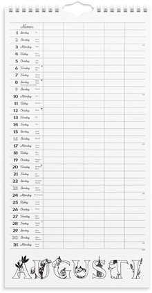 Familjekalender 2026 Mumin