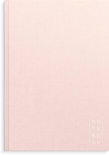 Anteckningsbok linnetextil A4 Olinjerad rosa